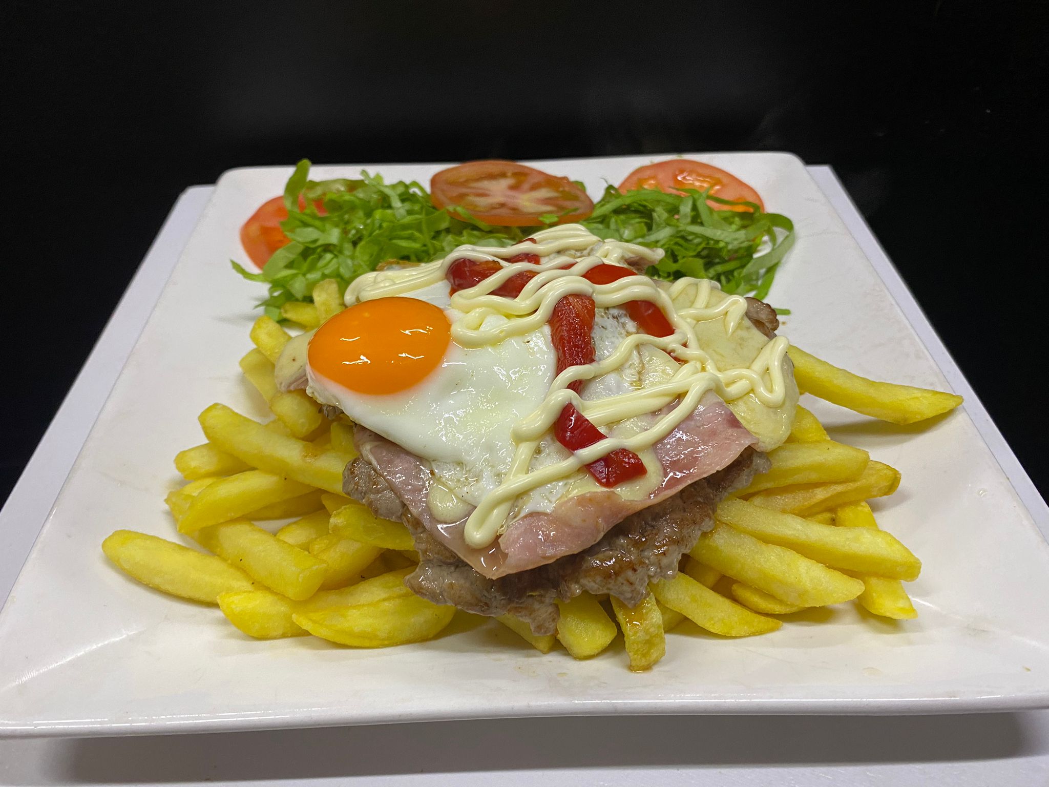 Chivito al plato para 1