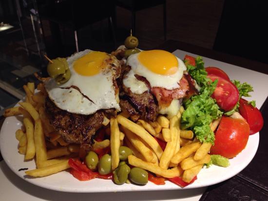Chivito al plato para 2