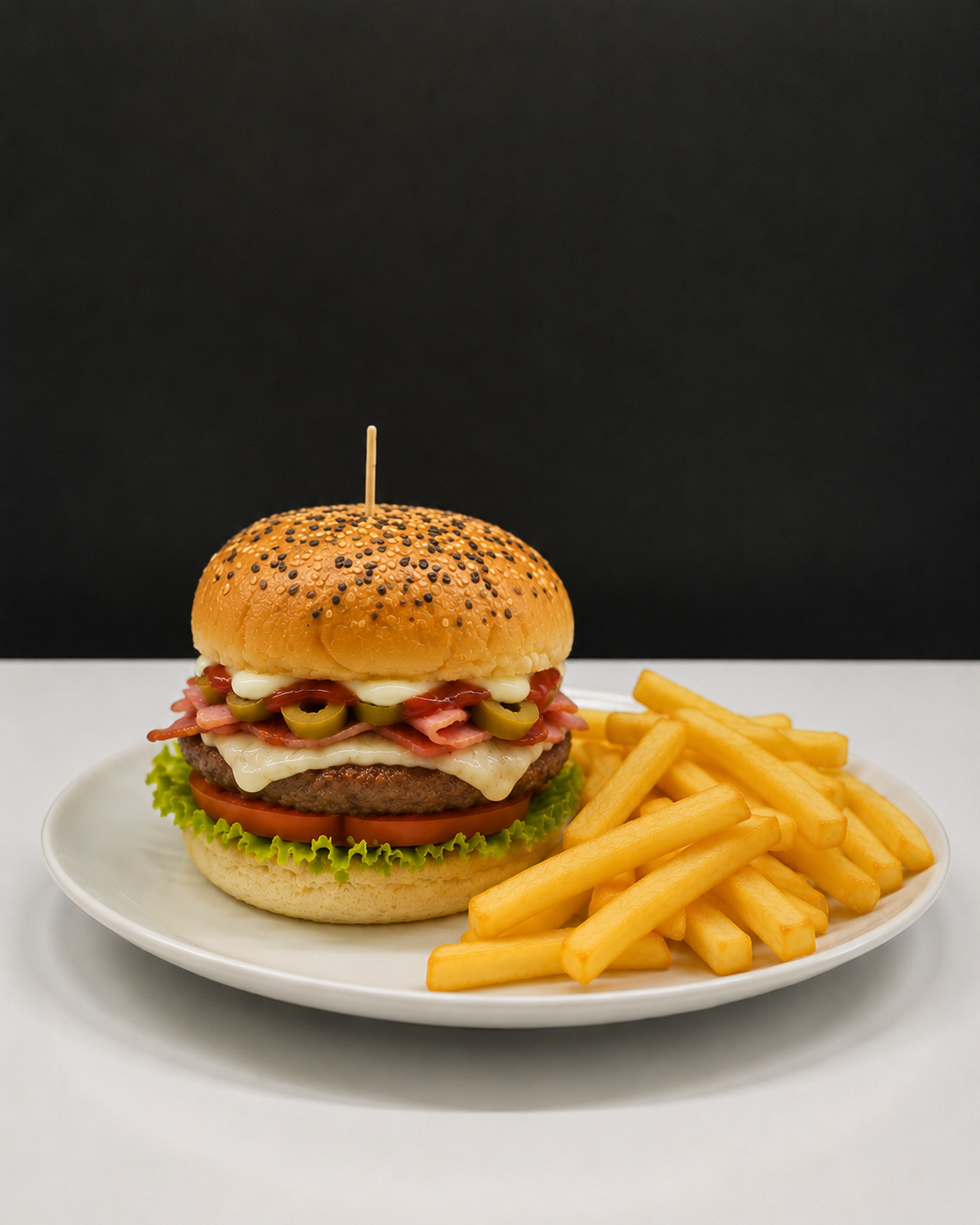 Al pan completa con fritas
